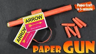 paper shooting gun making | paper gun shooting bullet | @papercraftin5-minute