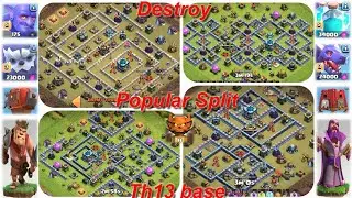 Best 4 th13 base how to 3 star #7 | Popular Split base | Bowler Yeti | coc sundar
