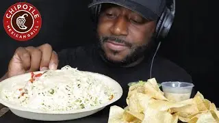 ASMR CHIPOTLE CHICKEN BOWL, CHIPS, QUESO & GUAC.  MUKBANG (NO TALKING) TCASMR