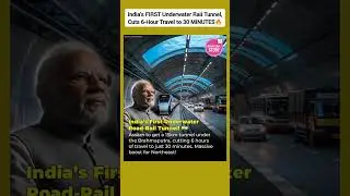 India&rsquo;s FIRST Underwater Road Rail Tunnel 🔥 #shorts