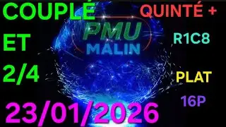 Coupl&eacute; et 2sur4 pmu quint&eacute; + du jour vendredi 23/01/2026