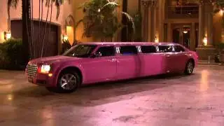 Miami Limousine Service Pink Chrysler Rolls Style