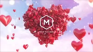 Valentines Day Heart Logo Reveal After Effects Templates