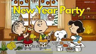 Snoopy's Joyful New Year Party with Gangs 🎉 Oldies Jazz for Warm and Magical Holiday