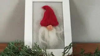 Weihnachtswichtelbild filzen