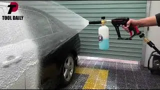 Tool Daily Short Pressure Washer Gun with Foam Cannon, 1/4 Inch Quick Connector