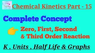 Comparison of Zero, First, Second and Third order reaction( In Hindi )| Chemical Kinetics - 15