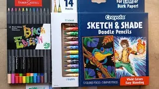 Faber Castell Black Edition v Crayola Sketch & Shade.(plus bonus feature) #alwaysaudrea #artsupplies