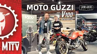 MOTO Guzzi V100 Mandello / in de showroom / Lowlands Biker Store Zwolle / 2023 / Motor Test TV