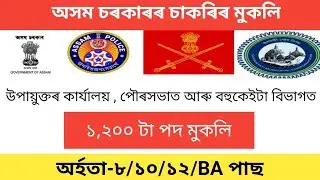 Latest Assam recruitment 2021 @1,200 Post