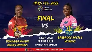 LIVE | FINAL | Trinbago Knight Riders Women vs Barbados Royals Women | WCPL 2022