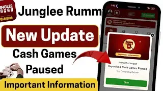 Junglee Rummy New Update | Deposit & Cash Games Paused