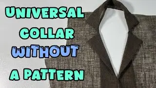 collar cutting and stitching | easy way to sew coat collar for beginners