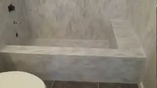 Custom Corian Arrowroot Tub and Vanity Sink