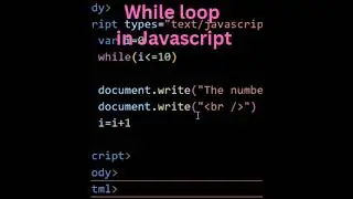 #While loop in Javascript  #Javascript #Javascript Tags in HTML #Shorts