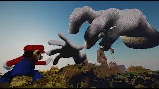 Mario Vs. Master Hand And Crazy Hand Minecraft Build - Super Smash Brothers Ultimate