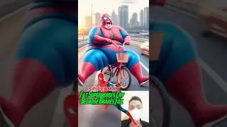 Fat Superheroes Cry Because Brakes Fail ⭐ All Characters Marvel vs DC # #avengers #shorts #marvel