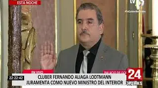 Cluber Aliaga Lodtmann jur&oacute; como nuevo titular del Ministerio del Interior