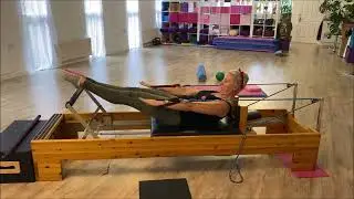 Pilates teacher from Devon training on the  reformer The Hundred
