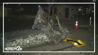 Indomitable Spirit statue in Spokane Valley damaged in hit-and-run crash, city says