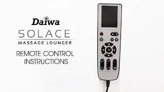 How To Use The Daiwa Solace Massage Chair Using The Remote Control
