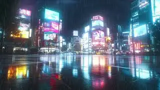 Midnight Neon District 🌧️ Rain-Soaked Streets & Distant City Ambience (6 Hours)