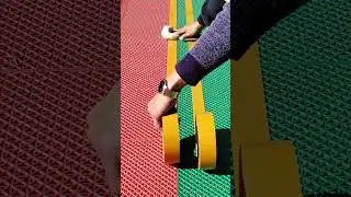 Intelligent Manufacturing Assembled floor basketball court construction#shorts