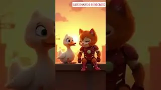 Iron Cat Fusion! 🐱🔥 Kitten Becomes a Hero and Saves the Day! #ironcat #catanimation