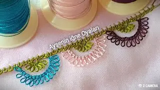 Gelin tacı iğne oyası rengi yazması muhteşem oldu