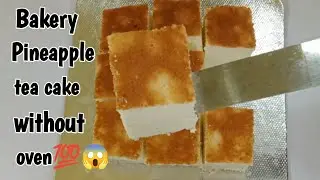 Christmas series no:7 Easy and tasty pineapple tea cake without oven for beginners 💯😋😱