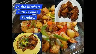BUFFALO WINGS AND FRIED POTATOES! I AM COOKING A DELICIOUS SIMPLE SUNDAY DINNER! DIY UPDATES!