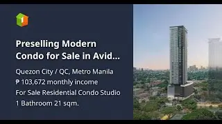 Preselling Modern Condo for Sale in Avida The Heights Katipunan, Quezon City: Low DP; Bank Financing