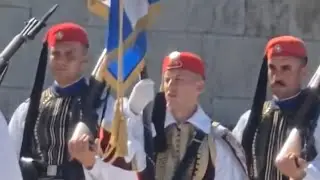The Evzones - elite Greek Presidential Guard Sunday Parade #athensgreece #history #parade #travel