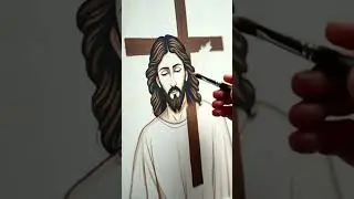 Painting Jesus Like Never Before 🎨✨ #trendingnow #viralart #ChristianArt, #BibleArt, #DigitalArt