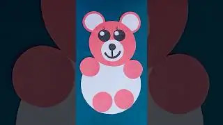 How to make craft paper taddy bear /paper craft idea for kids #taddybearcraft #shorts #craft