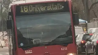 Viaje en la 6211 de la EMT Valencia desde Malilla-Centre de salud hasta Parc central de bombers L18