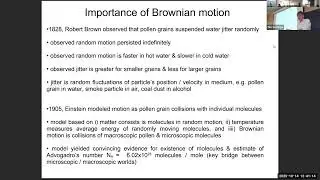 computational physics lecture 15 - Brownian motion, random walks, and diffusion