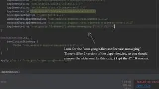 Failed to resolve: firebase-messaging-15.0.0 error SOLUTION