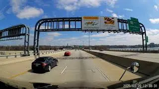 Traveling over the I-95/I-495 Woodrow Wilson Bridge in VA, DC, and MD during a pandemic.