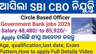 State Bank of India CBO Recruitment 2026 ll 2273 Circle Based Officers vacancy ll Graduation jobs ll
