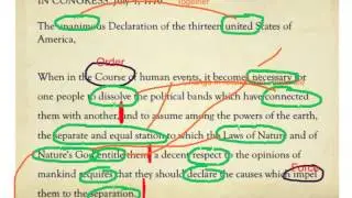 Close Reading of the Declaration of Independence