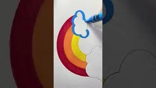 Acrylic marker pen rainbow #Acrylic marker pen#Immersive painting