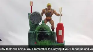 He-man vintage Talking Toothbrush IN ACTION, SPEAKING, Masters of the Universe