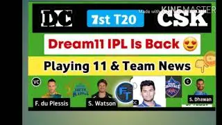 #Dream11 #Dream11Delhi CapitalsVsChennai Super Kings