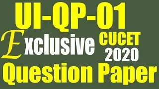 CUCET 2020 - UIQP01 Question Paper, 36 Science Related Papers, Exam held on 18th September 2020