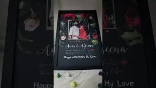 Anniversary Frame &hearts;️ #customized #love #madeforeachother #anniversary #savethedate #art #craft