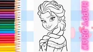Elsa frozen 2 easy drawing for kids and toddlers