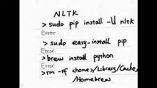 open source NLTK installation on macbook