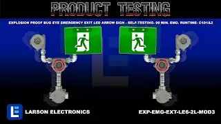 Explosion Proof Bug Eye Emergency Exit LED Arrow Sign - Self-Testing- 90 Min. Emg. Runtime- C1D1&2