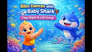Bibo Dances with Baby Shark 🦈💃 | Clap Right & Left Song for Kids